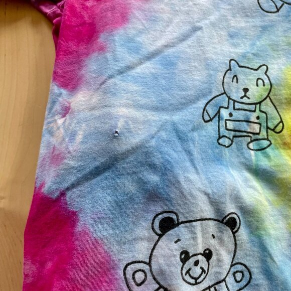 Teddy Fresh Unisex T-Shirt Hila Bear Designs size Medium CUSTOM TIE-DYED - Picture 5 of 9